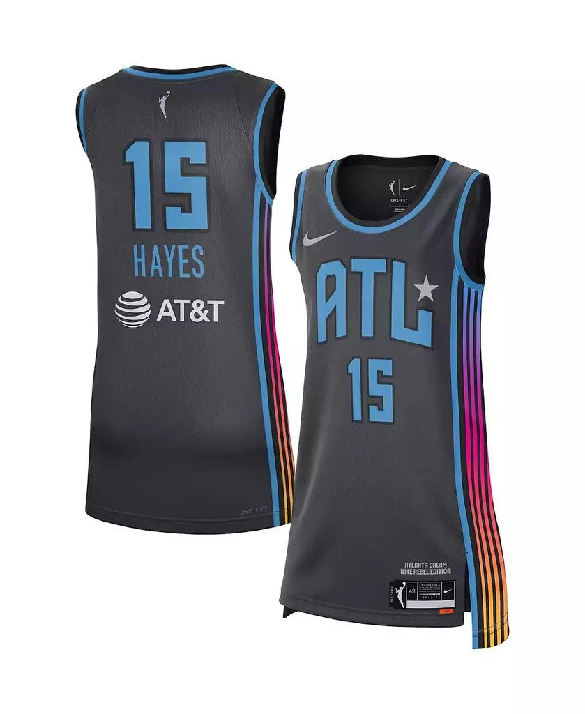 NIKE Women's Tiffany Hayes Black Atlanta Dream Rebel Edition Jersey 1