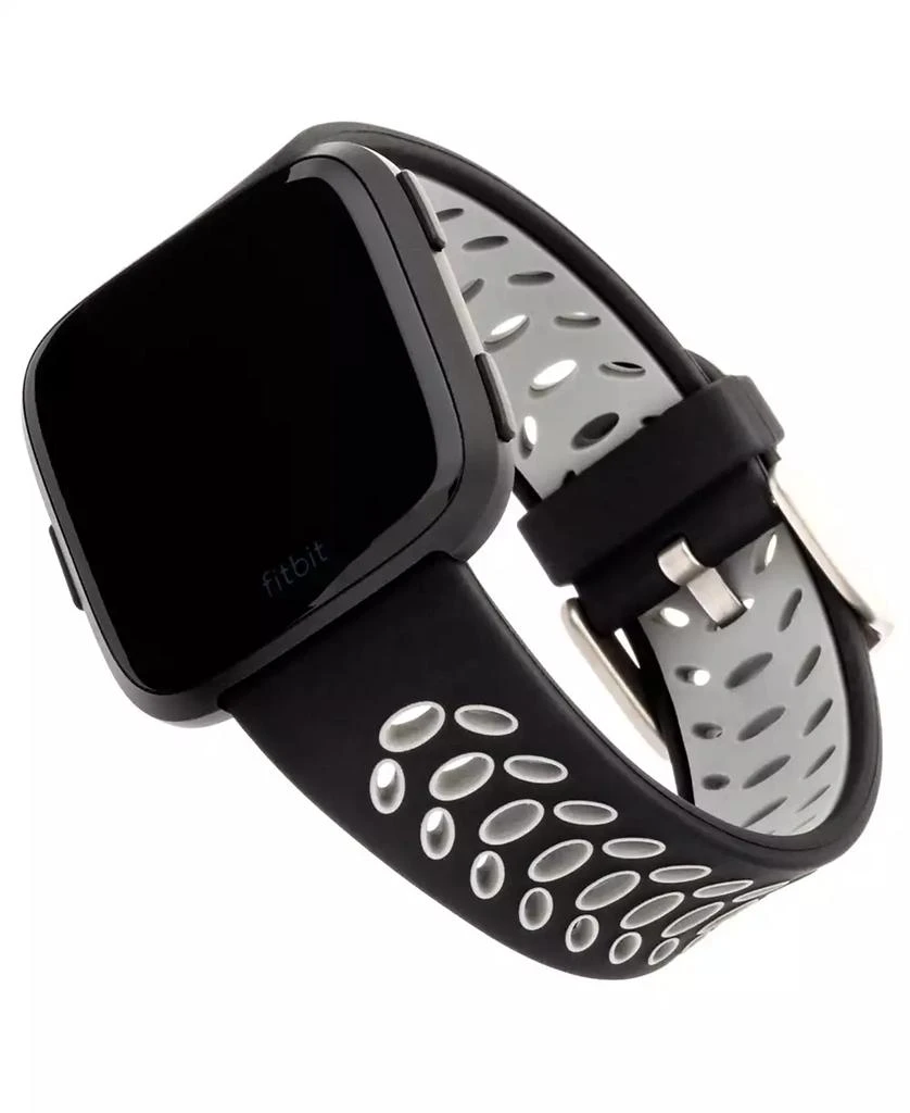 WITHit Stainless Steel Mesh Band and Silicone Sport Band 2-Pack designed for the Fitbit Versa, Versa 2 and Versa Lite 3