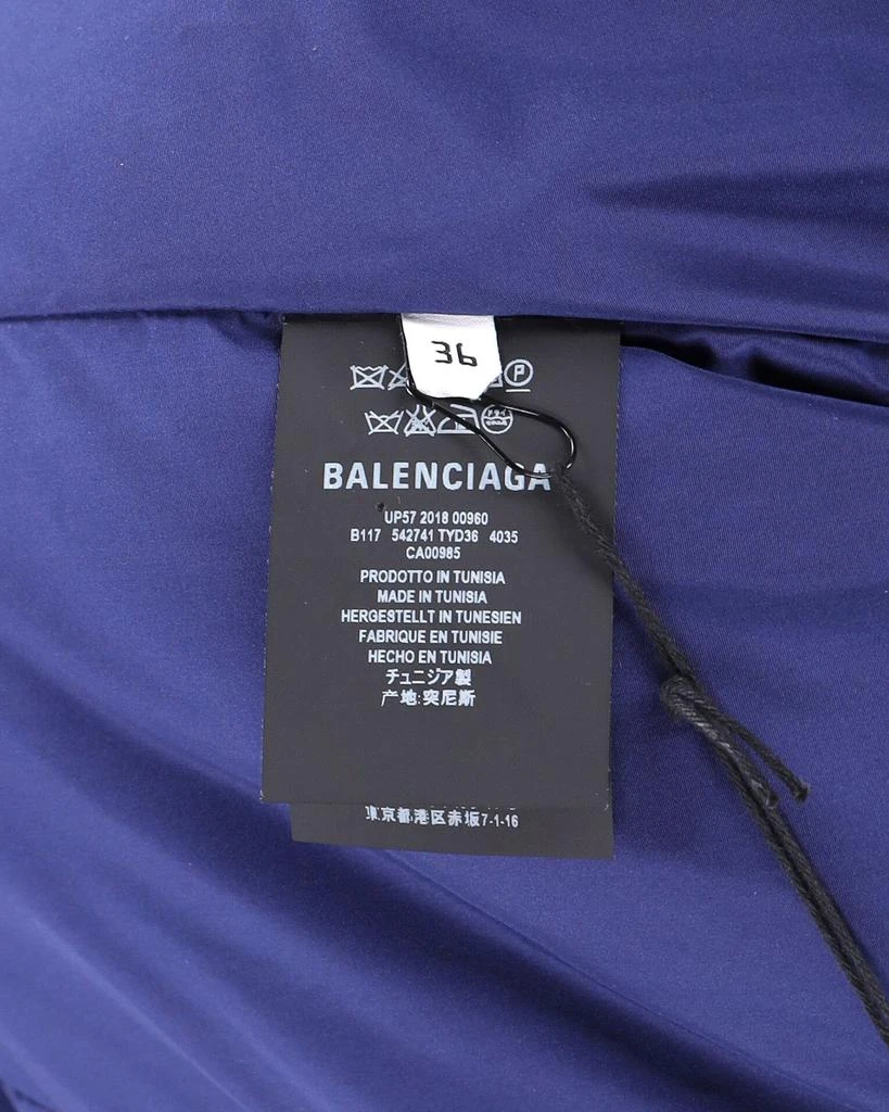 Balenciaga New Swing Puffer Jacket In Blue Polyester 5