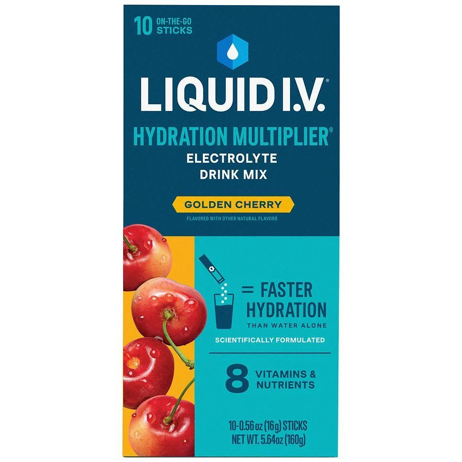 Liquid I.V. Hydration Multiplier Electrolyte Drink Mix Golden Cherry, 10ct 1