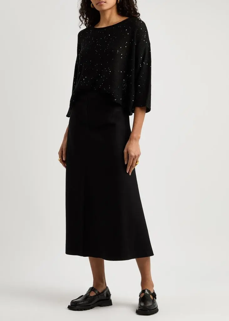 Eileen Fisher Sequin-embellished wool jumper 4