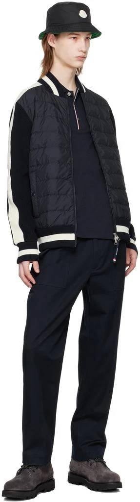 Moncler Navy Elasticized Trousers 4