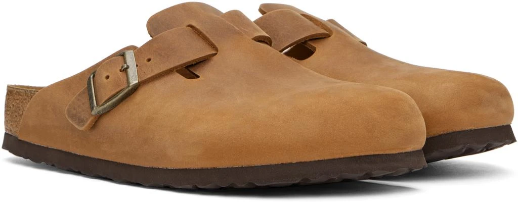 Birkenstock Tan Loafers & Slip-Ons Birkenstock Brown Regular Boston Soft Footbed Slip-on  main image 3