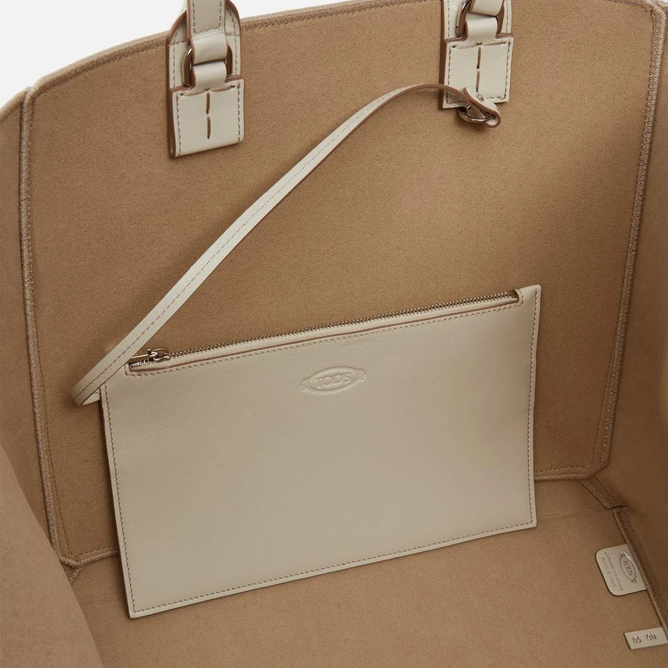 Tod's Tod's Large Canvas and Jacquard Tote Bag 4