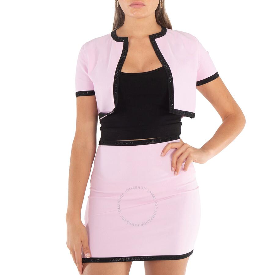 Alexander Wang Light Pink Compact Nylon Cropped Cardigan