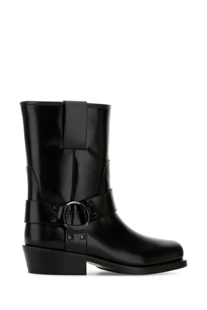 Valentino Black leather Biker Rockstud ankle boots 3
