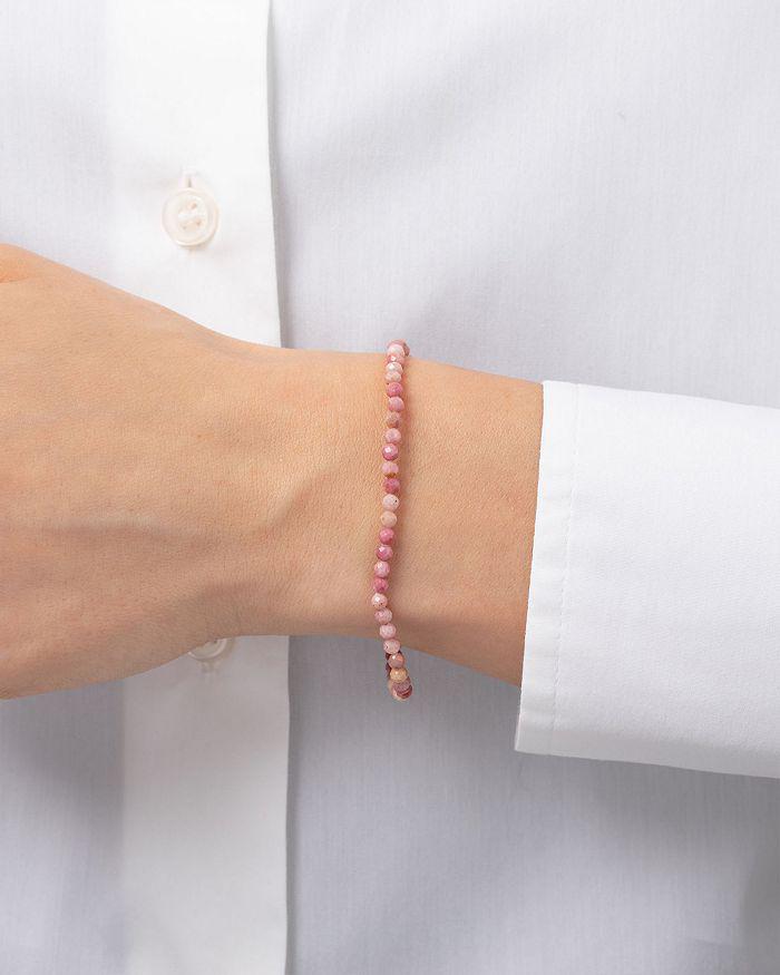 Zoe Lev Rhodocrosite Bead Stretch Bracelet