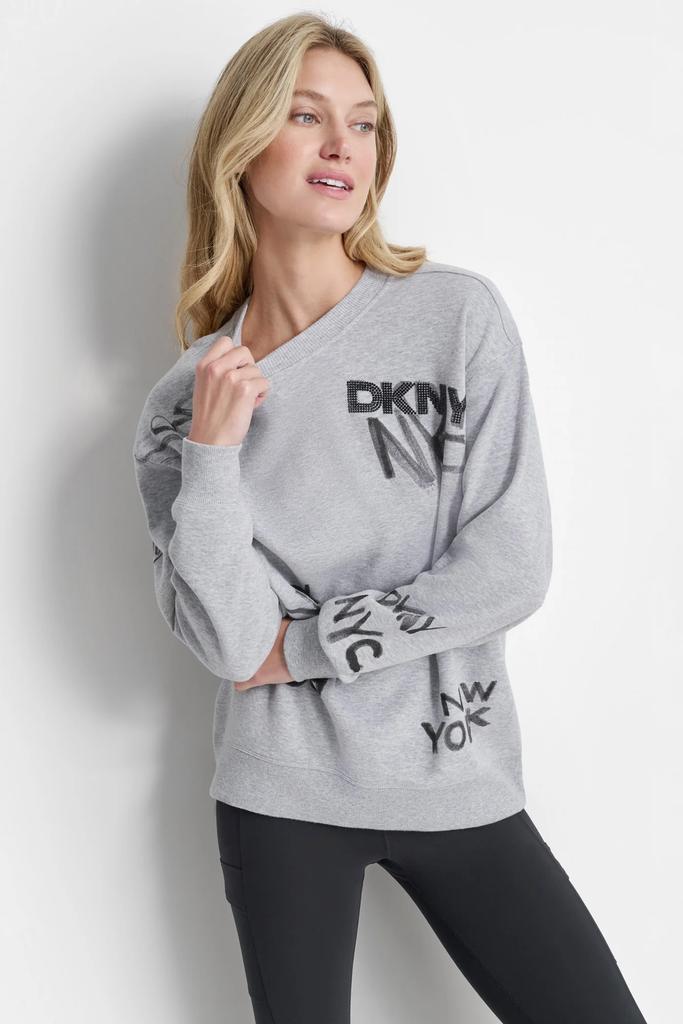 DKNY GRAFFITI LOGO CREWNECK