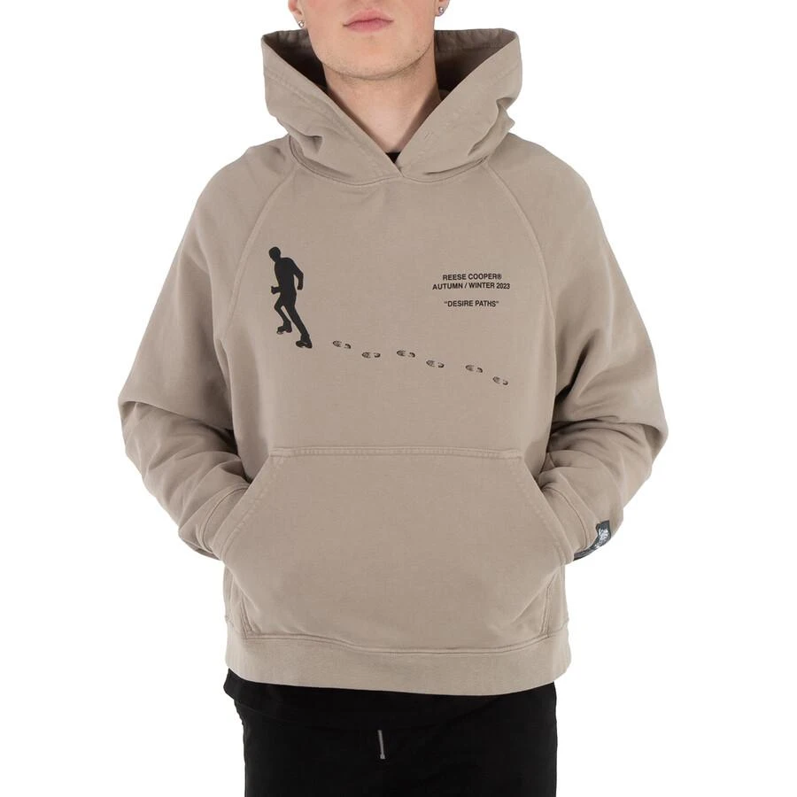 Reese Cooper Men's Grey Desire Paths Hooded Sweatshirt 1