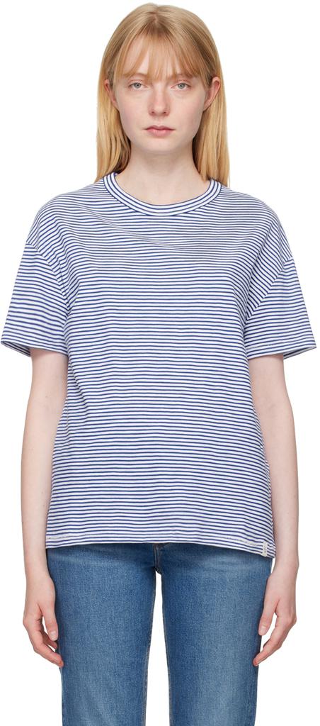 Rag & Bone Blue & White Striped T-Shirt