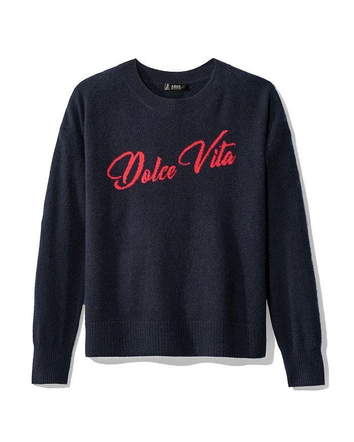 AQUA AQUA Dolce Vita Crewneck Cashmere Sweater - Exclusive 7