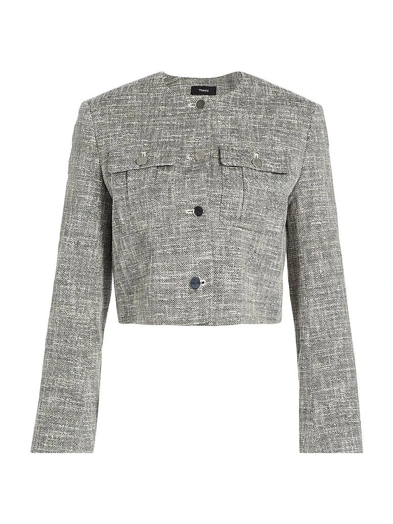 Theory Cotton Tweed Military Jacket 1