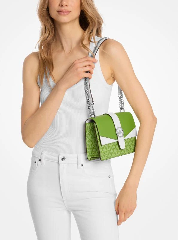 Michael Kors Greenwich Small Color-Block Signature Logo Crossbody Bag 4