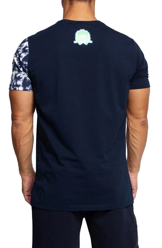Maceoo Panel Tie Dye Blue T-Shirt 2