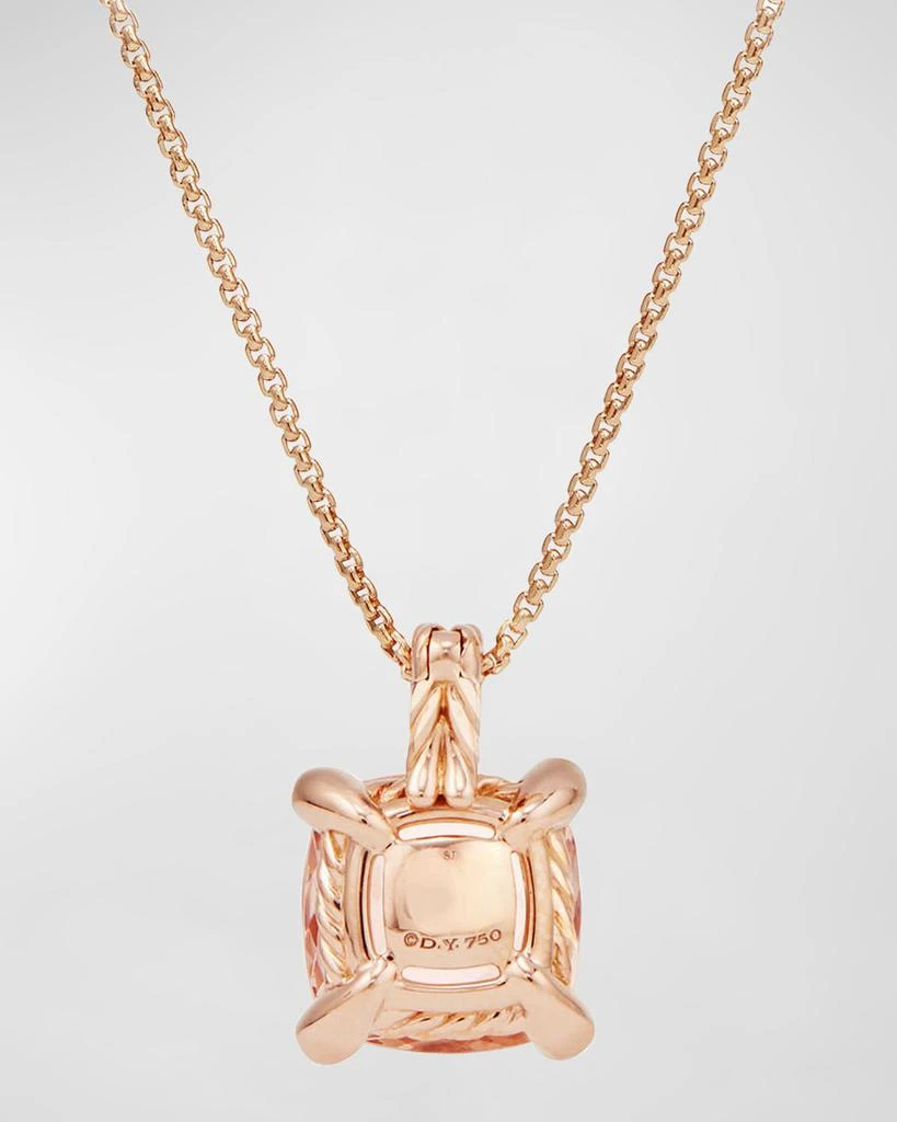 David Yurman Chatelaine Pendant Necklace with Gemstone and Diamonds in 18K Rose Gold, 11mm 4