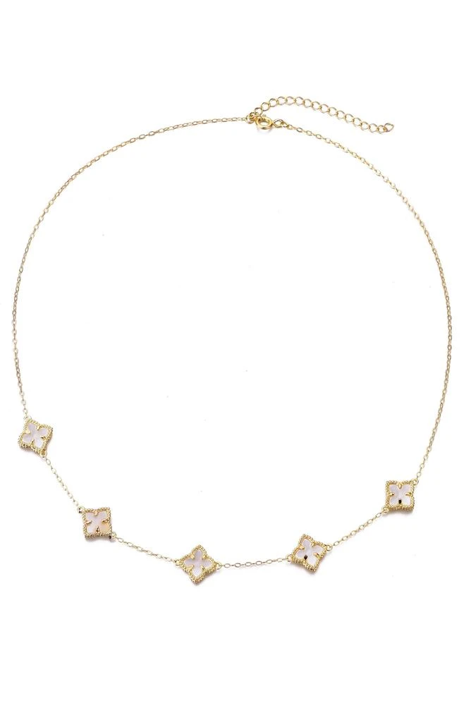 ADORNIA Mother of Pearl Station Necklace 3