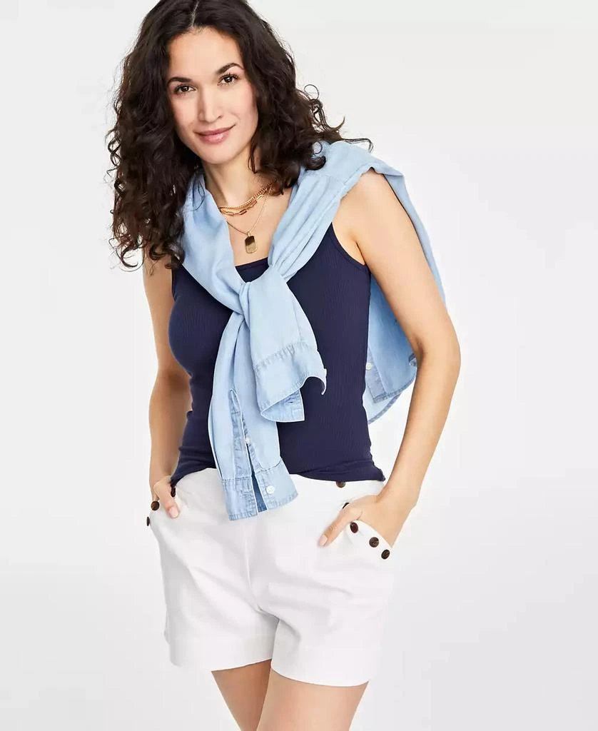 On 34th Women's Ribbed Square-Neck Tank, Created for Macy's 1