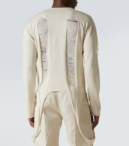 Rick Owens Distressed wool sweater 4