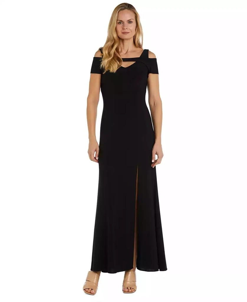 R & M Richards Nightway Cold-Shoulder Keyhole Gown 1