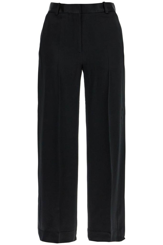 Totême high-waisted loose black pants with side openings