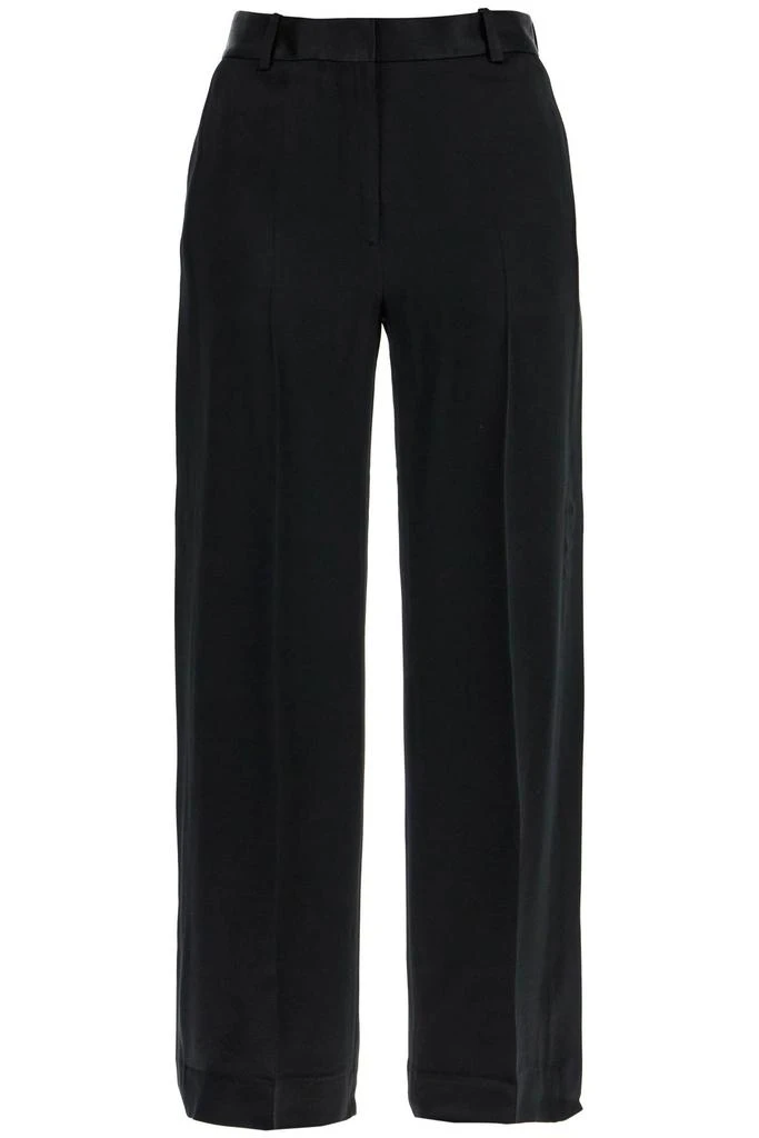 TOTEME high-waisted loose black pants with side openings 1