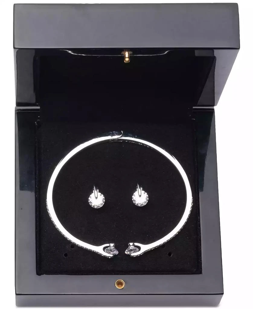 Givenchy 2-Pc. Set Color Floating Stone & Crystal Cuff Bangle Bracelet & Matching Stud Earrings 2