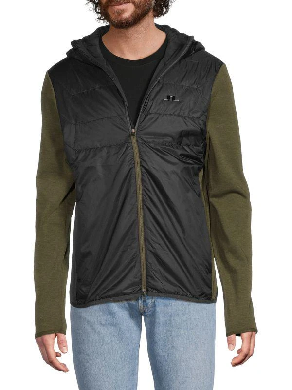 J. Lindeberg Gregory Mixed-Media Hooded Jacket new arrivals