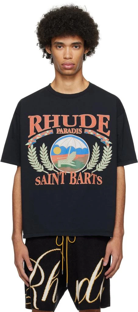 Rhude Black Beach Chair T-Shirt 1