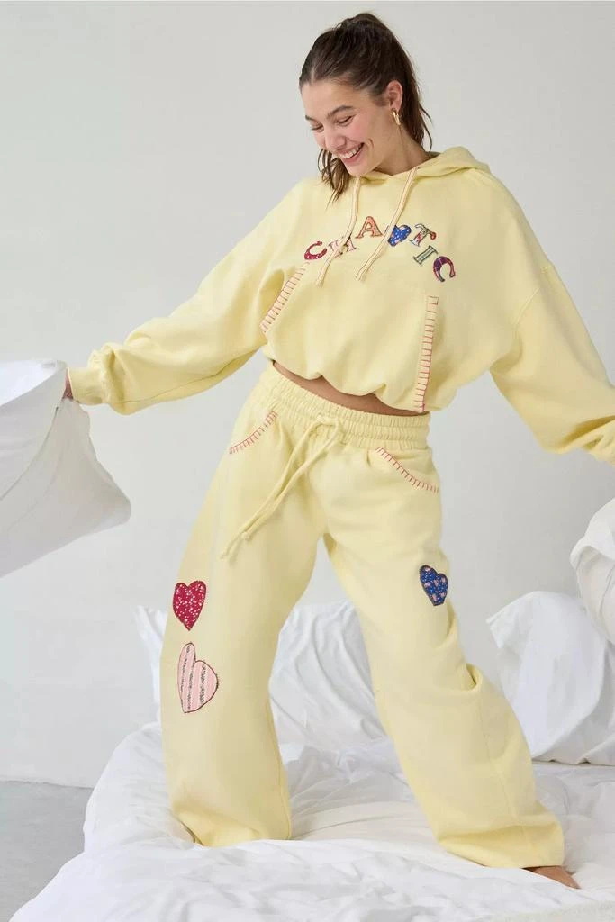 Out From Under Out From Under Essential Patched Graphic Barrel Leg Full Length Sweatpant 1