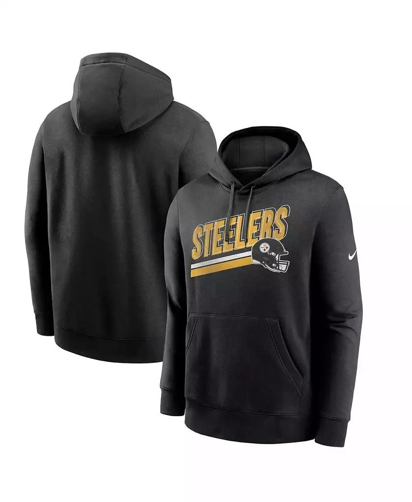 NIKE Men's Black Pittsburgh Steelers Club Fleece Pullover Hoodie 1