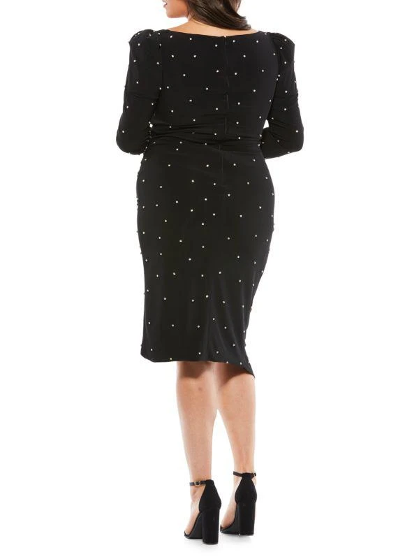 Mac Duggal Plus Studded Faux Wrap Dress 2