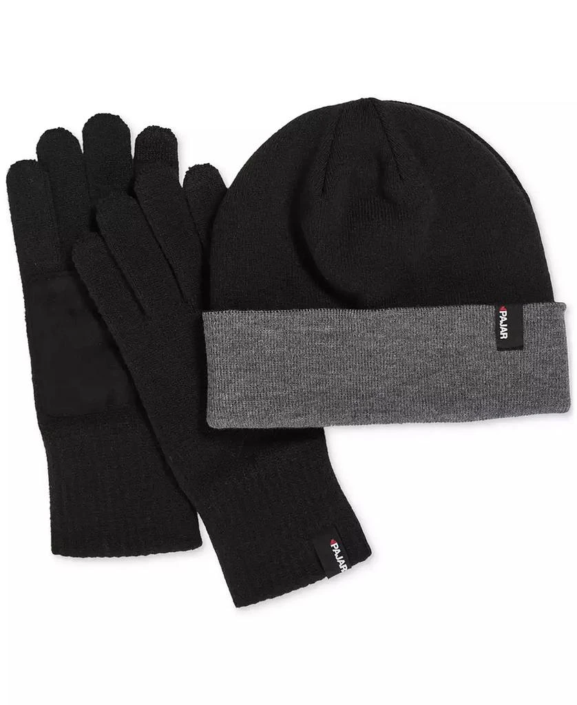 Pajar Men's 2-Pc. Set Rossland Reversible Beanie Hat & Gloves 2
