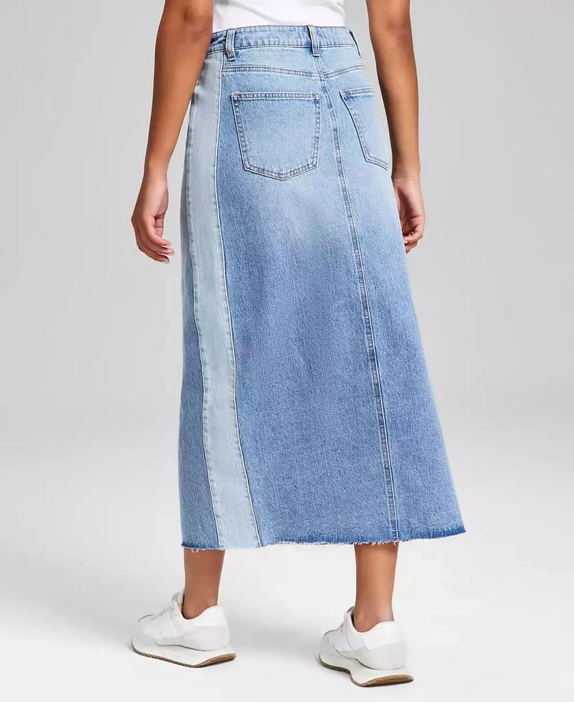And Now This Women's Two-Tone Raw-Edge-Hem Denim Skirt, Exclusively at Macy's 4