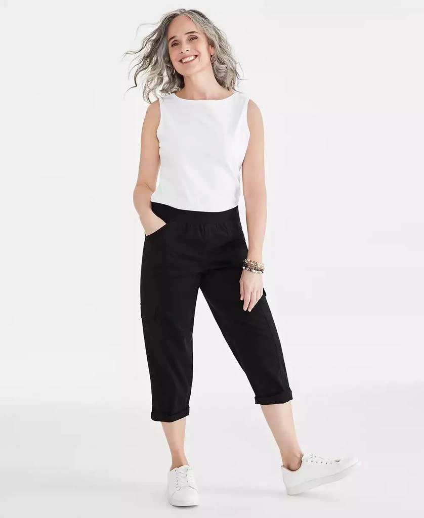 Style & Co Women's Twill Cuffed Pull-On Cargo Pants, Created for Macy's 1