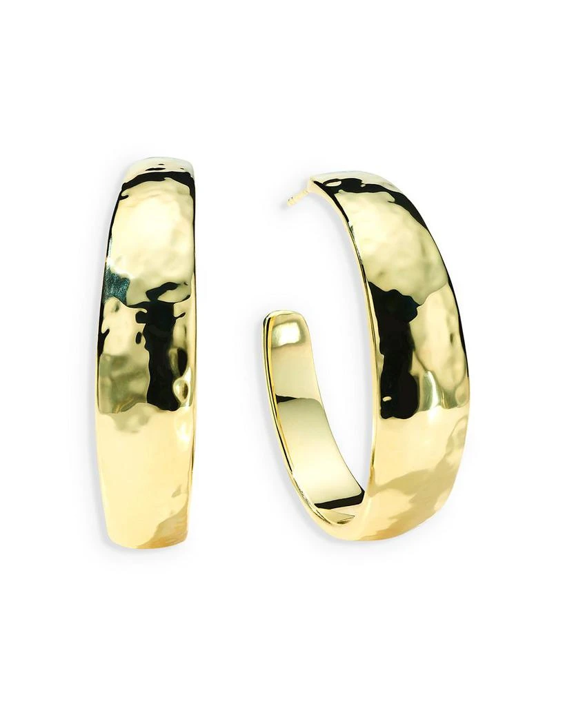 Ippolita 18K Yellow Gold Classico Hammered Medium Hoop Earrings 1