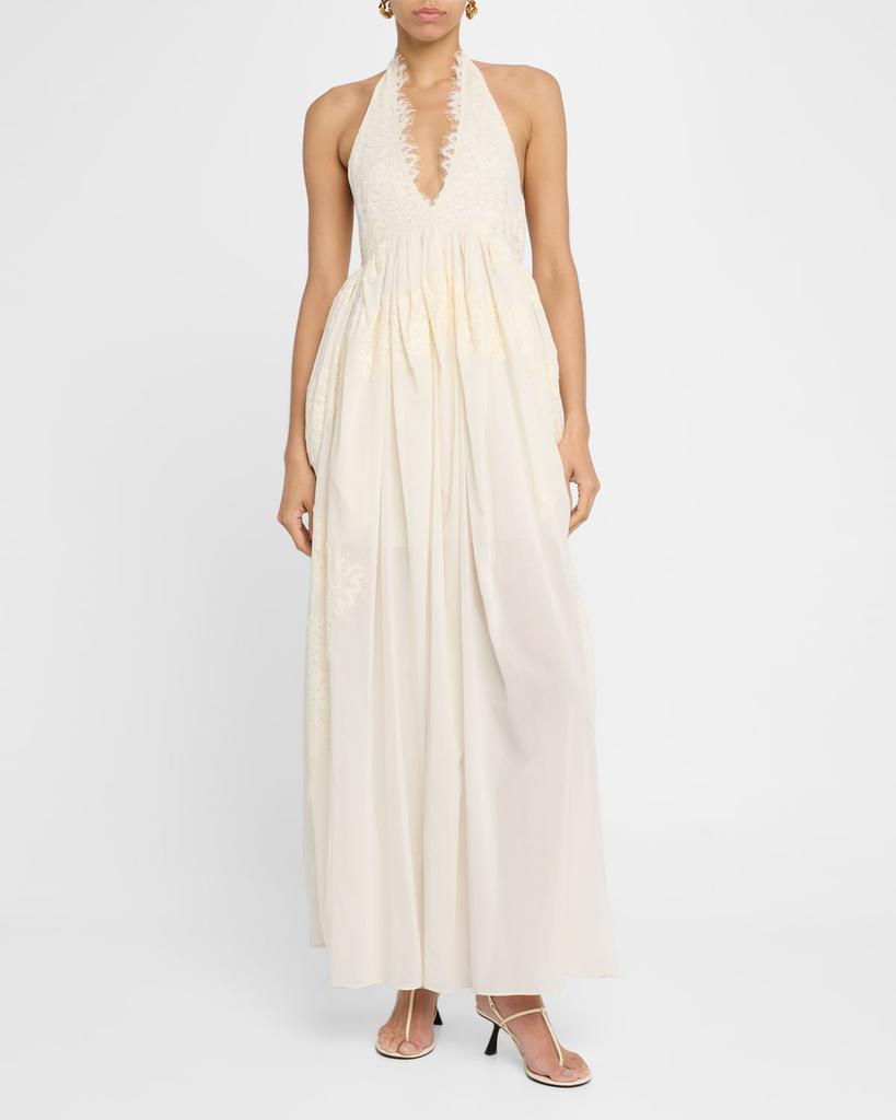 Shop Cambrie Lace Halter Maxi Dress on Sale at BeyondStyle