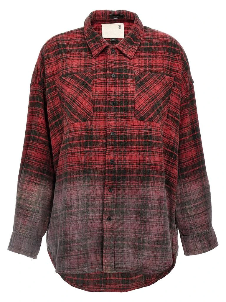 R13 R13 Checked Degrade Shirt from Cettire