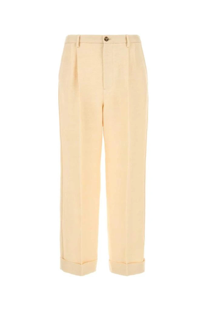 Valentino Pleat Detailed Straight Leg Pants