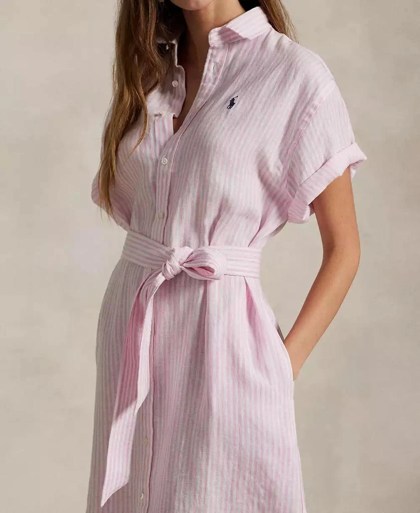 Ralph Lauren Women's Striped 100% Linen Short-Sleeve Shirtdress 4
