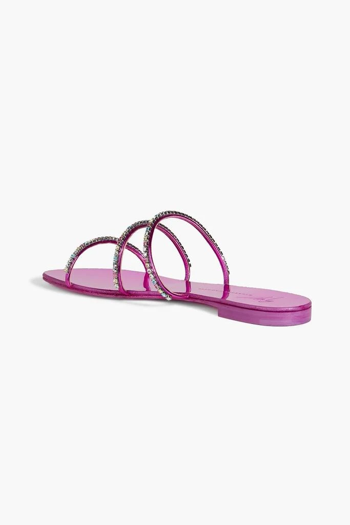 Giuseppe Zanotti Dark Colorful crystal-embellished mirrored sandals 3