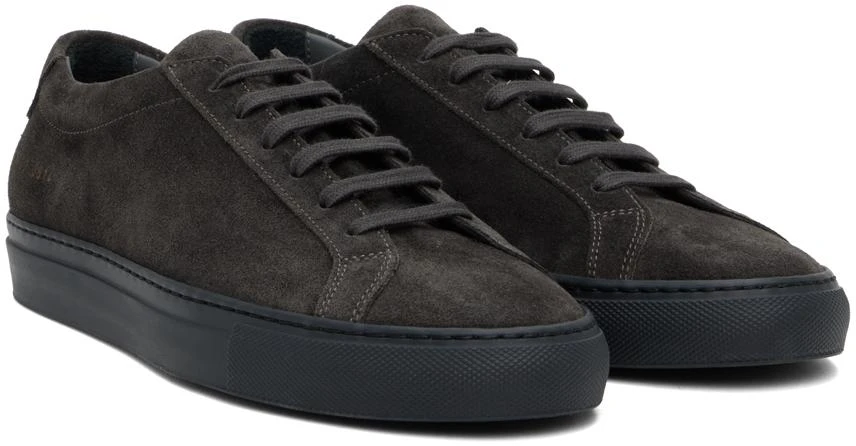 Common Projects Gray Original Achilles Suede Sneakers 4