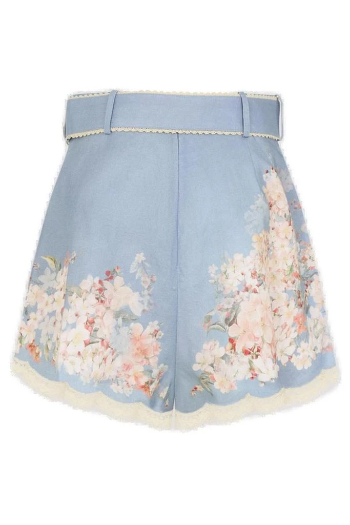 Zimmermann Zimmermann Floral Printed Pleated Belted Shorts 2