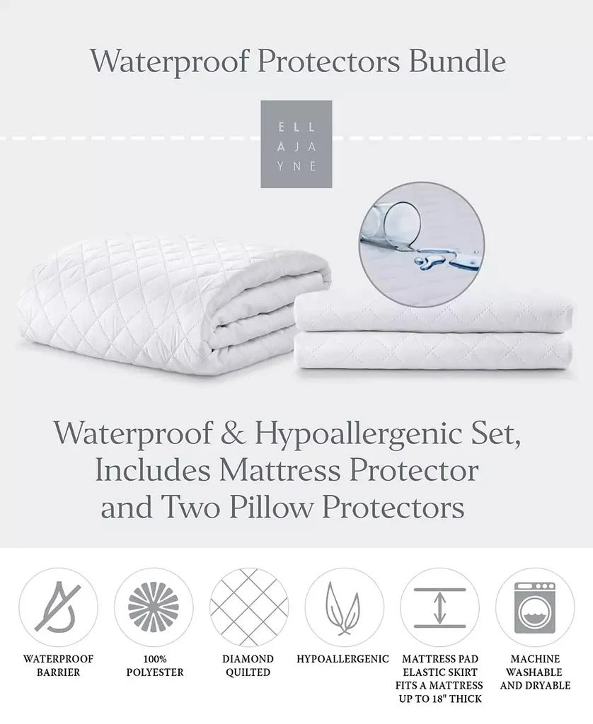 Ella Jayne Water-Resistant Mattress and Pillow Protector Bundle 3