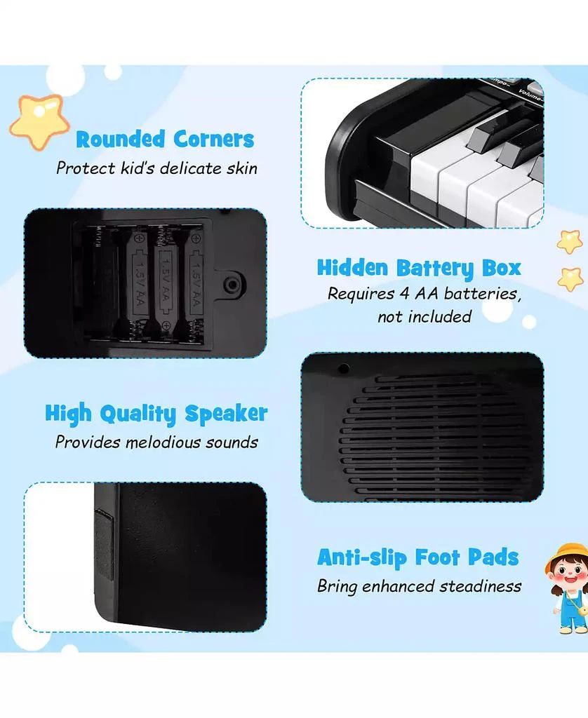 Mecale 25-Key Kids Piano Keyboard with Teaching Mode, Adjustable Speed 
Volume for Easy Learning 7