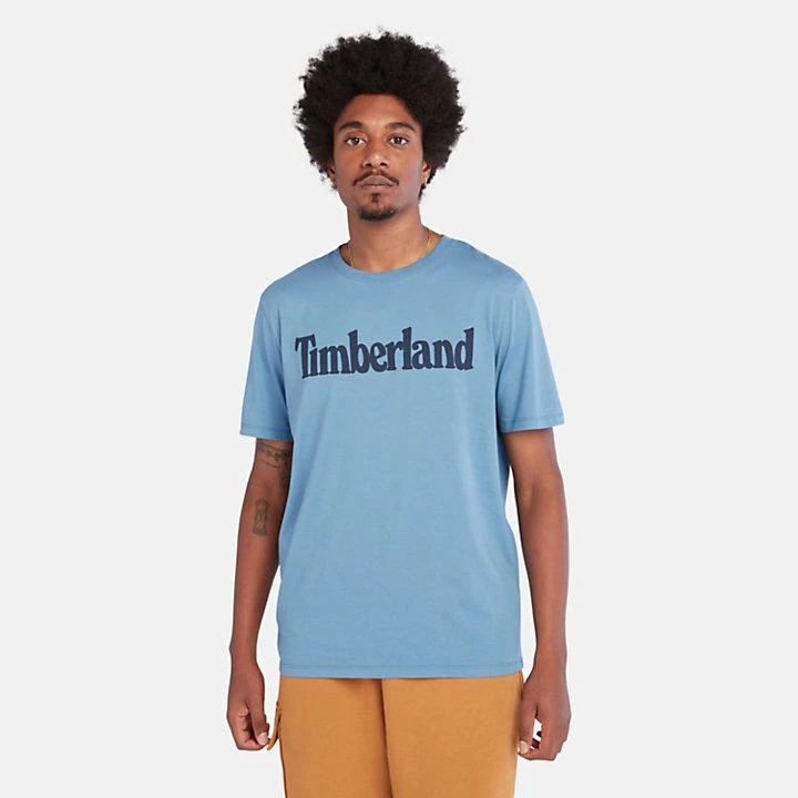 Timberland Linear-Logo T-Shirt for Men in Blue 1