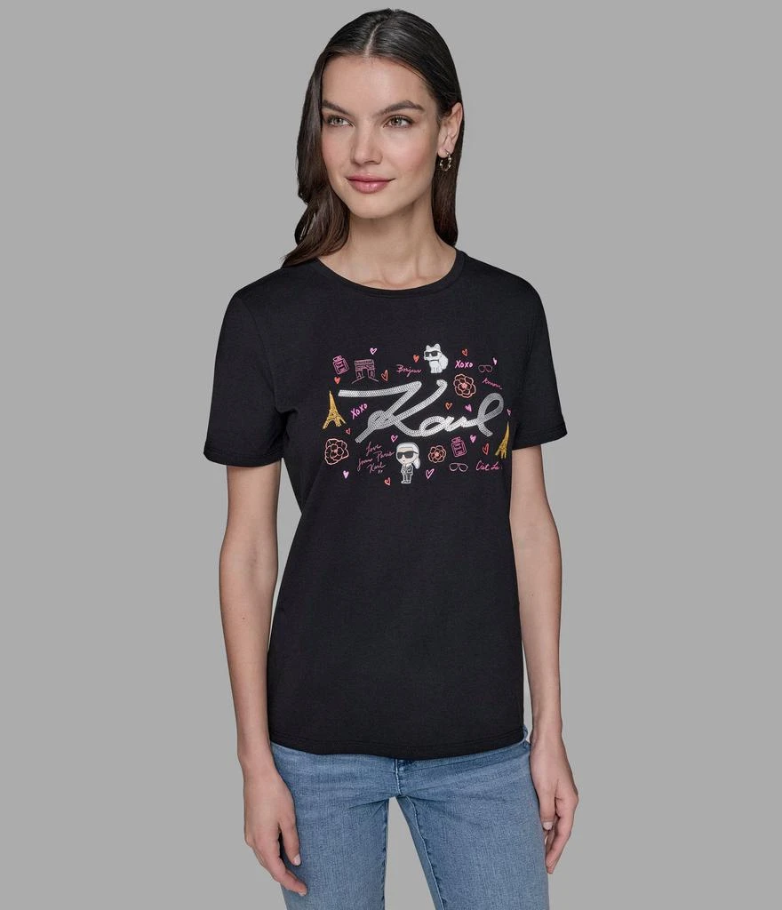 Karl Lagerfeld Paris KARL SCRIPT WHIMSY TEE 1