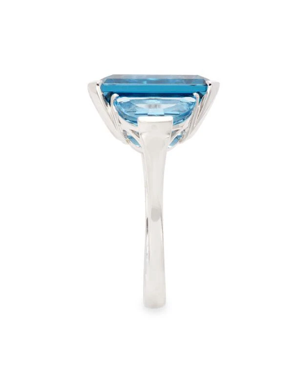Effy 14K White Gold, Blue Topaz & London Blue Topaz Ring 4