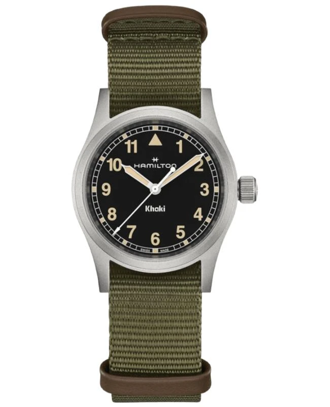 Hamilton Hamilton Khaki Field Quartz Black Dial Fabric Strap Women's Watch H69301930 1