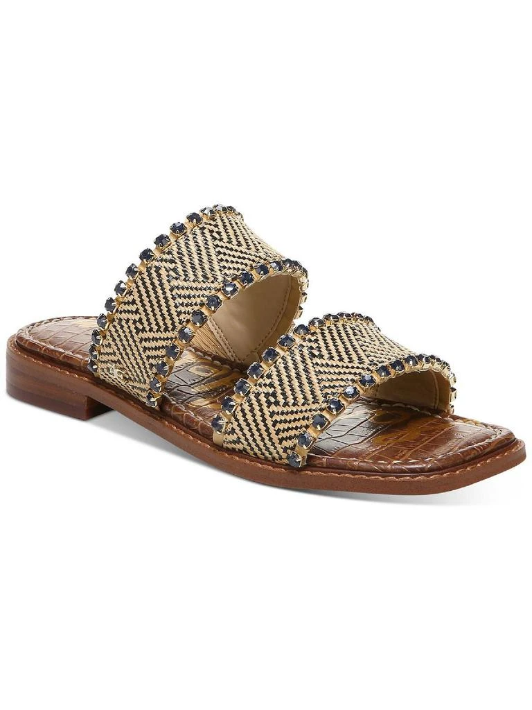 Sam Edelman Hopie Womens Embellished Square Toe Slide Sandals 5