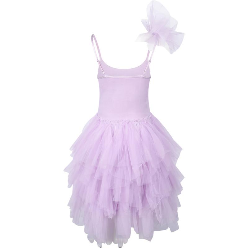 Tutu Du Monde Rich flowers embellishment tutu dress in lilac